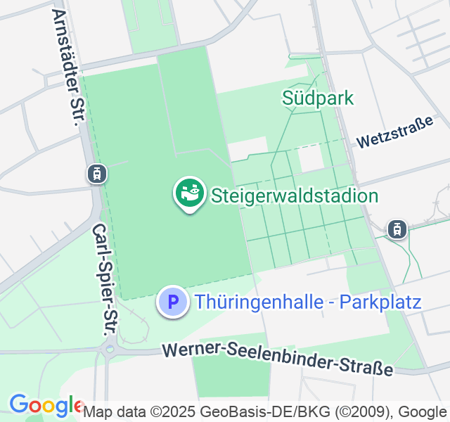 Standortkarte Steigerwaldstadion