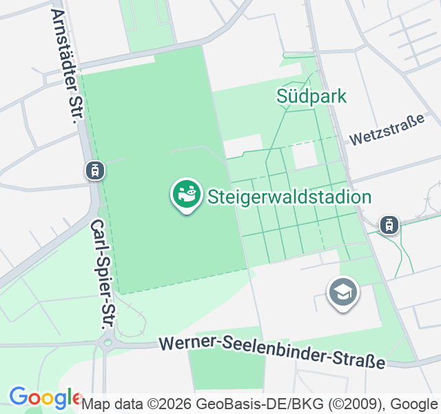 Standortkarte Steigerwaldstadion